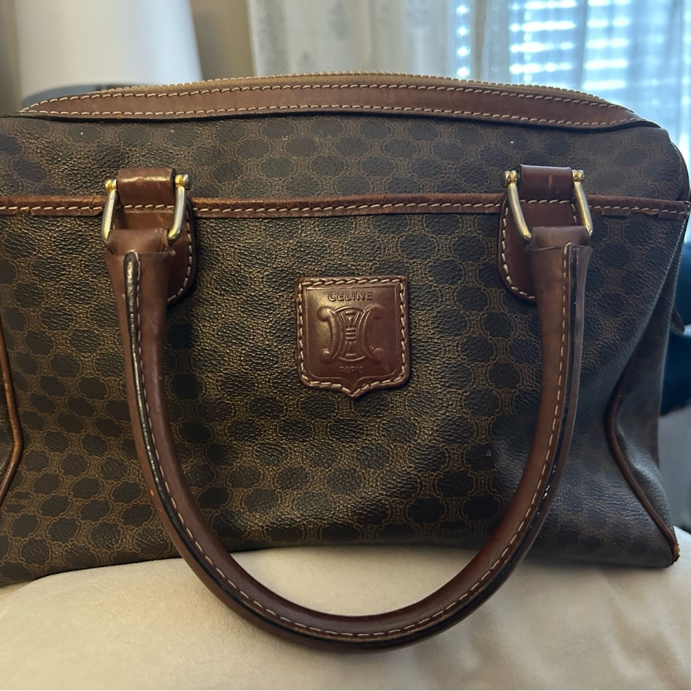 Brown Monogram Celine Handbag